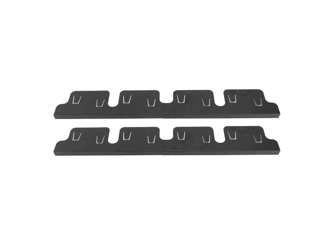 2 pares de cubiertas ajustables para estufas en negro, 35 x 10 cm, para cocina/otros
