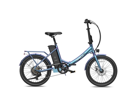 Bicicleta Eléctrica FAFREES F20 Lasting Motor 250W Batería 36V18.2Ah Alcance 120Km Freno de Disco Mecánico Azul Verde