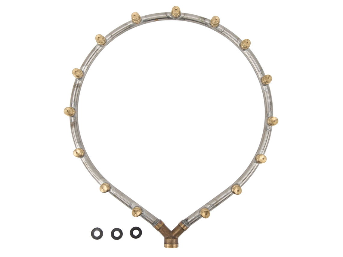 Boquilla anular multifuncional G3/8 con rosca hembra y cabezal múltiple, boquilla atomizadora en forma de anillo para riego agrícola de jardín, 15 cabezales
