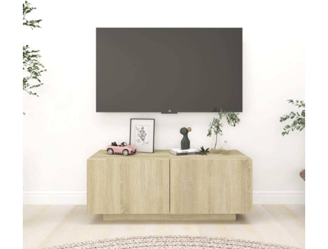 Mueble para la televisión VIDAXL Marrón Madera contrachapada (100x35x40 cm)