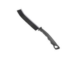Escoba Baok negra de aleación de PE para limpiar grietas, con mango cómodo y multifuncional para puertas enrollables, rejas de ventanas y cocina.
