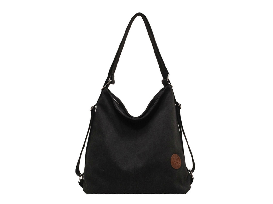 Mochila de lona para mujer, convertible en bolso de hombro, mochila informal para uso diario, bolso cruzado, mochila escolar.