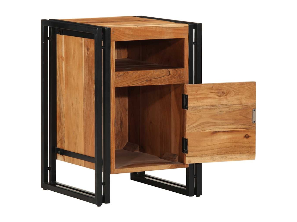 Maison Exclusive - Mesita De Noche De 40x40x59 Cm, Madera Maciza De Acacia
