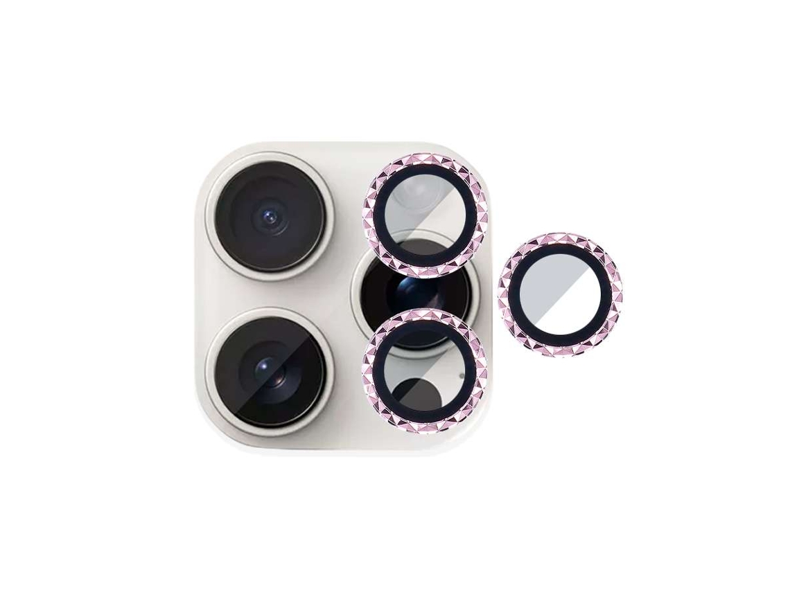Cubre Objetivo Trenzado Oro Rosa Para Iphone 16 Pro