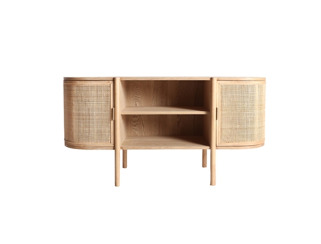 Mueble T.V. de Madera Dm en color Natural de 120x43x60cm LASTDECO