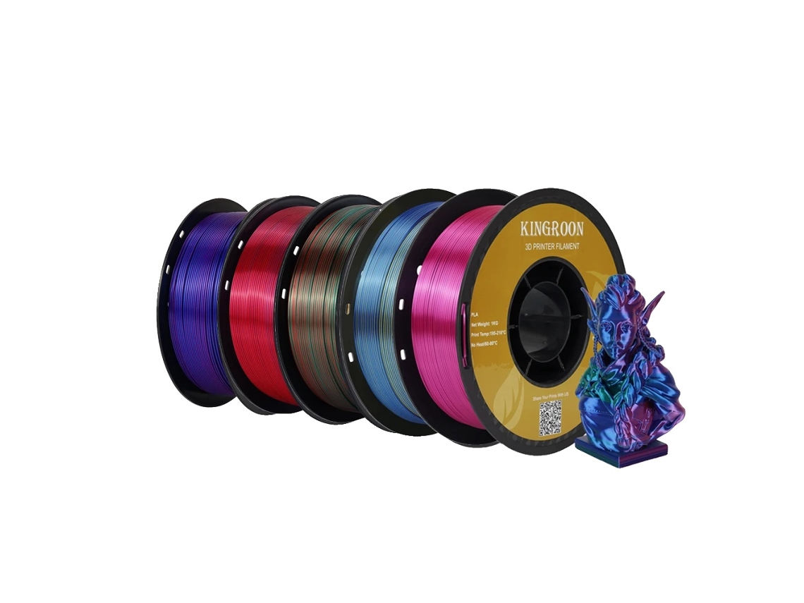 Filamento para impresora 3D, PLA de seda, compatibilidad versátil, 5 kg, color de mezcla de seda OEM
