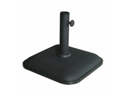 Base de sombrilla de cemento cuadrada Marbueno 35x35x5,2 cm 11 kg negra para jardín, piscina y terraza