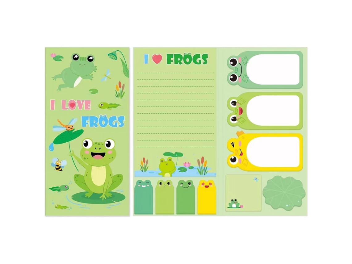 Juego de notas adhesivas Eifson Notepad con 550 hojas (rana 2)