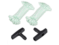 2 Paquetes De Cuerda De Arranque De 10 M (3 Mm) Con 2 Asas Para Cortacéspedes Husqvarna, Stihl Y Poulan - Verde