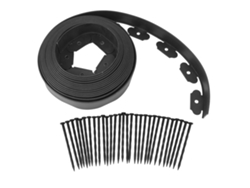 Kit de borde de jardín (sin necesidad de excavar) Negro 5x5x1000cm