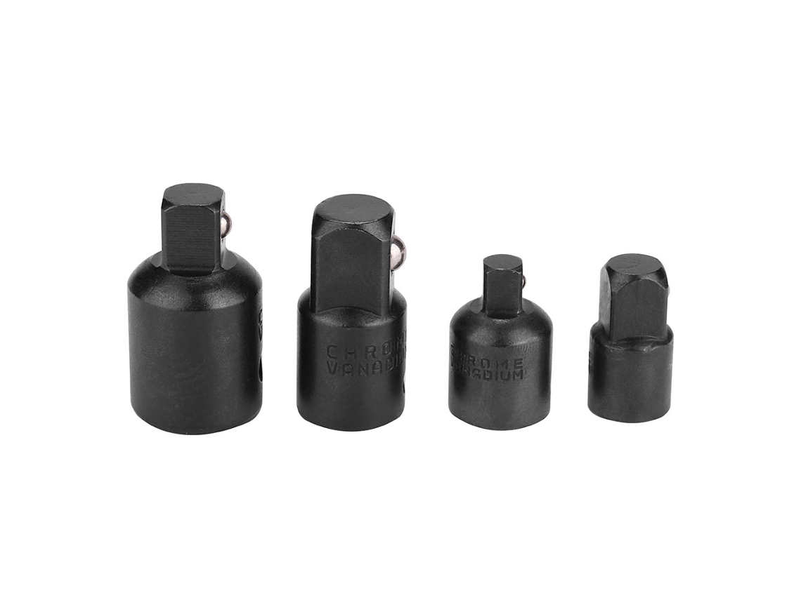Juego De 4 Adaptadores Reductores Para Destornillador, Acero Cromo Vanadio, Impacto.