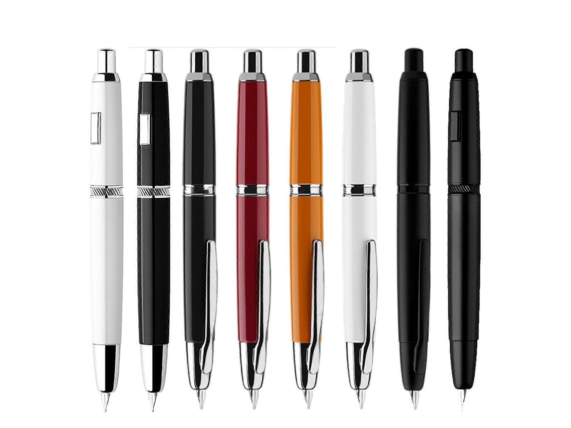 Bolígrafo de presión Majohn End Craftsman A1 Nighthawk blanco (sin clip)