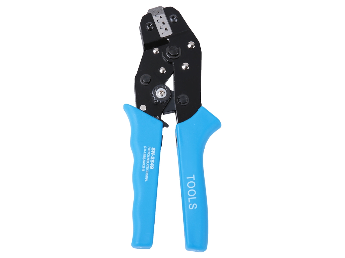 Herramienta De Crimpado Con Trinquete Y Pelacables Para Terminales Y Cables Awg 28-18.