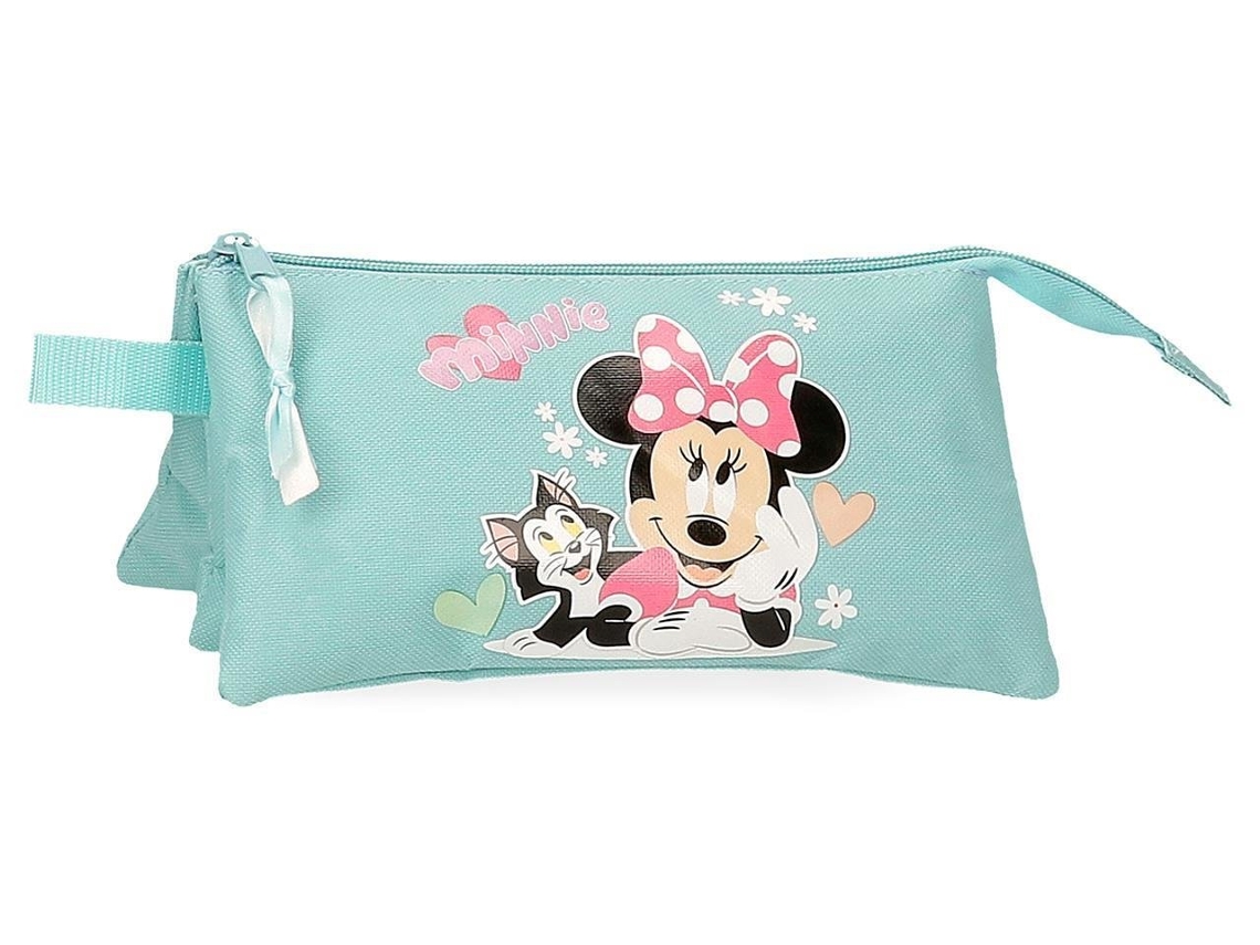 Disney Estuche Escolar Minnie Figaro Poliéster Azul Claro