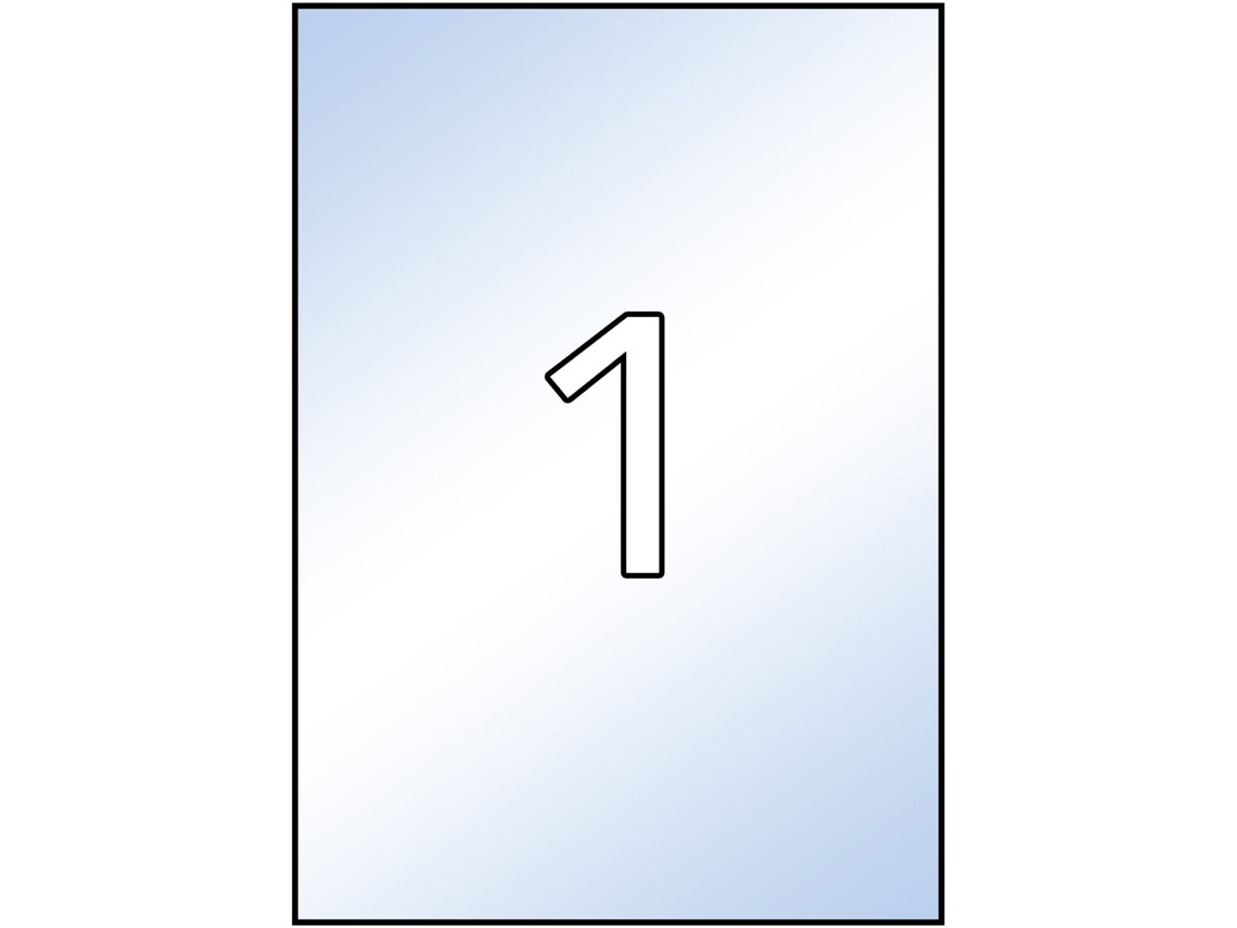 Etiquetas Adhesivas Transparentes con Purpurina APLI (Transparente - 210 X 297 mm)