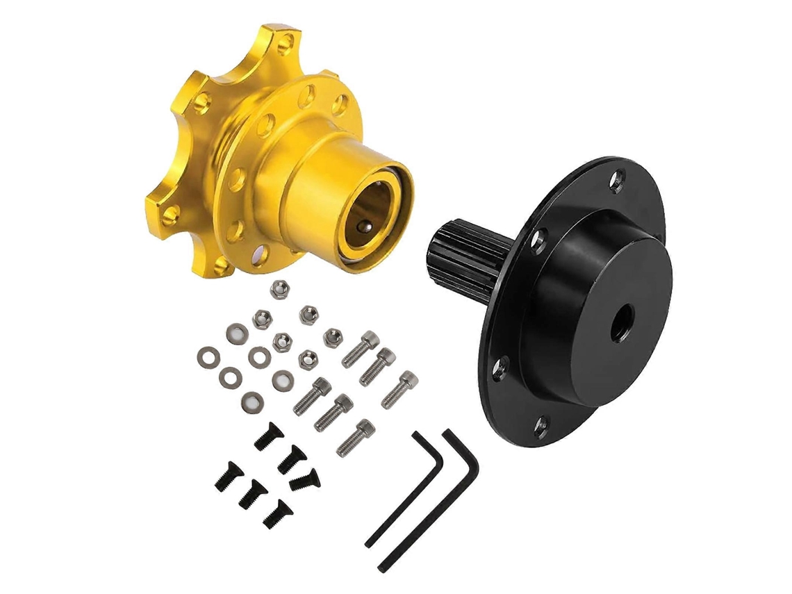Adaptador universal dorado para buje de volante de coche, adaptador de liberación rápida para carreras, kit de ajuste rápido Hengjian