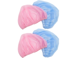 Juego de 4 gorros de dormir de malla transpirable con borde elástico, ajustables y lavables.