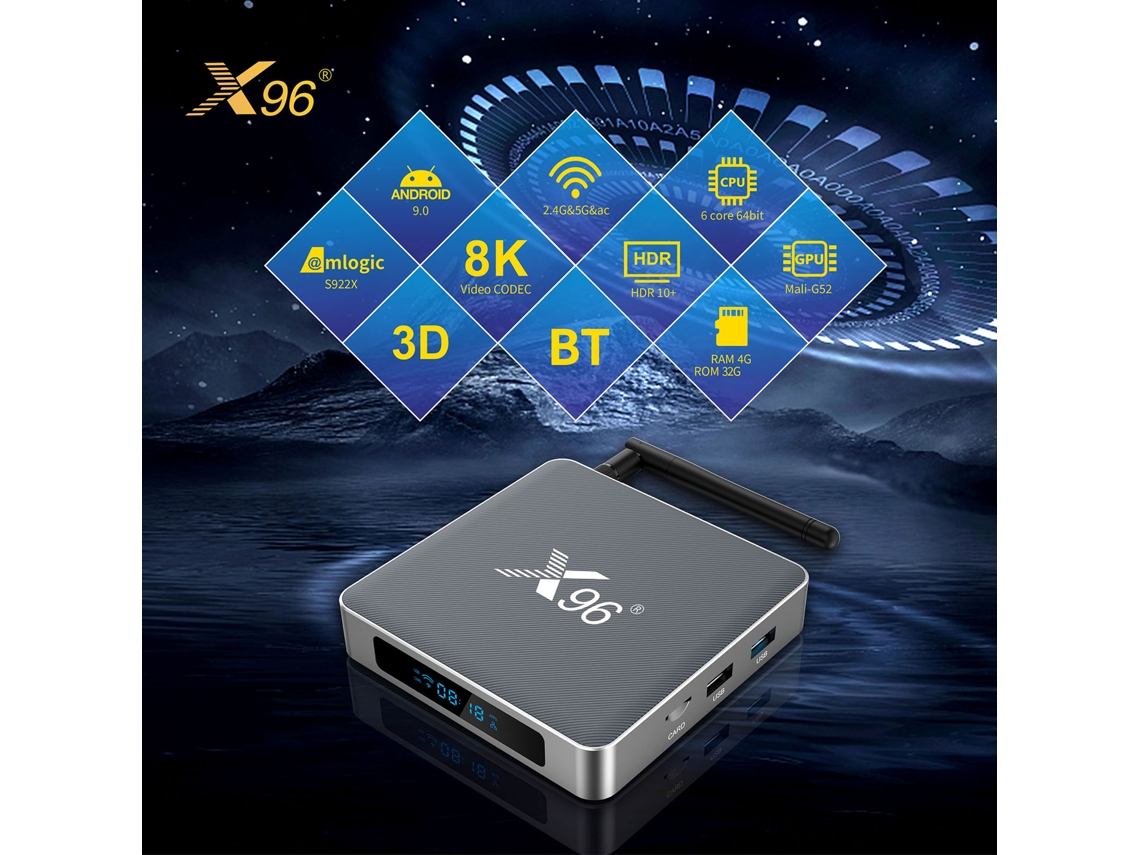 Reproductor Smart TV Box 4k con control por voz