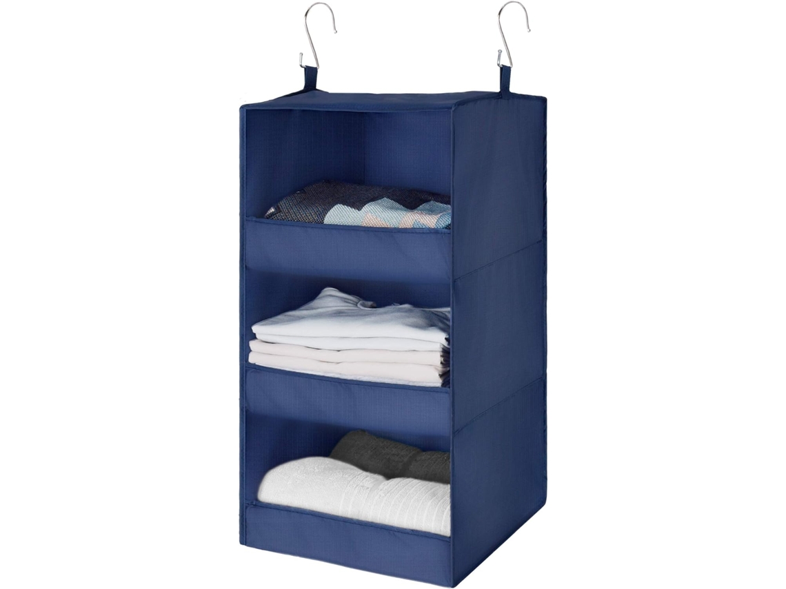 JEIIBRZUI Organizador Suspenso Prateleiras Dobráveis ZEAICOS Azul (29x26x6cm)