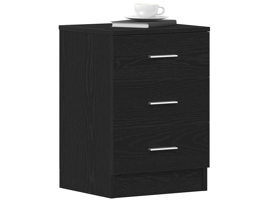 Maison Exclusive - Mesita De Noche De Roble Negro, 38x35x55 Cm, Madera De Ingeniería
