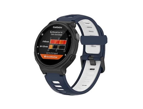 Correa para Garmin Forerunner 735/235 Correa de reloj de silicona bicolor azul-blanco VENISYMLIS