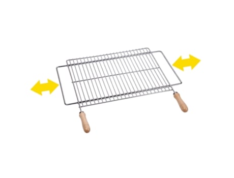 Parrilla Extensible para Barbacoa SAUVIC 50X40Cm En Acero Zinc