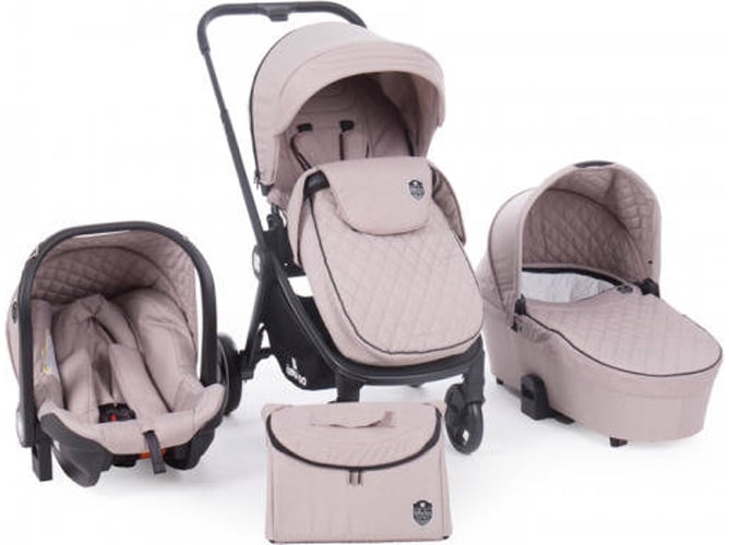 Carrito de Bebé Trio KIKKA BOO 3 En 1 Melange Beige
