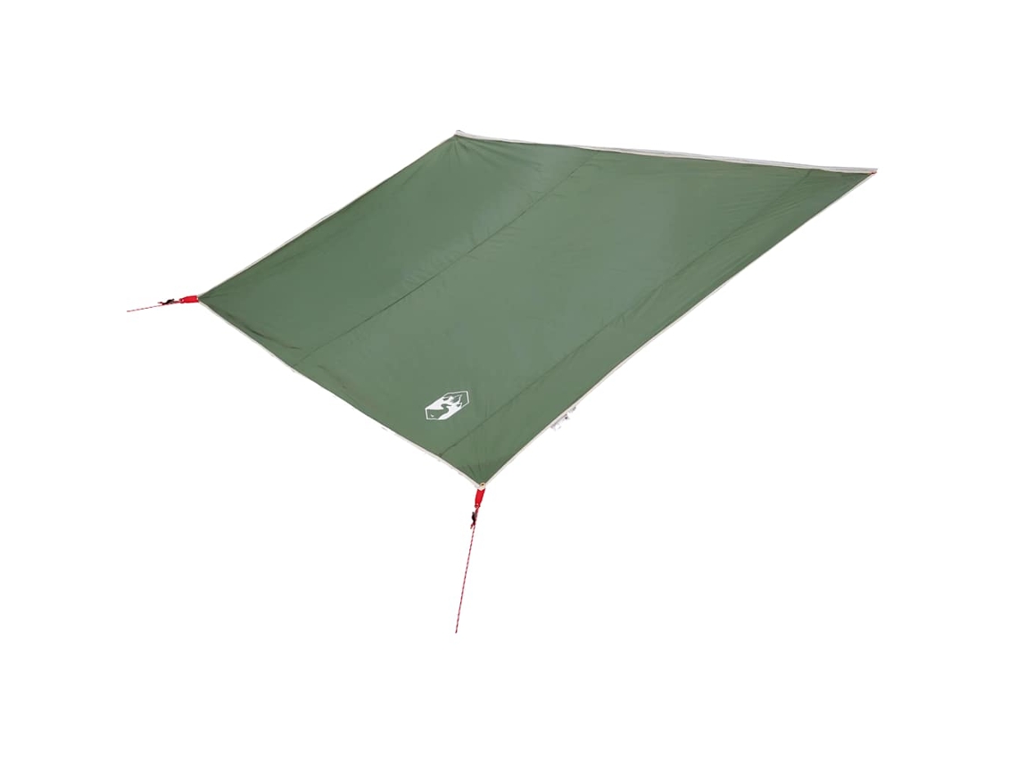 Lona impermeable con techo verde.