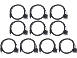 10 Cables De Datos Serie Estéreo Macho Vga Db9 De 9 Pines, Db De 3,5 Mm (1/8 De Pulgada) - 1,8 Metros (6 Pies)