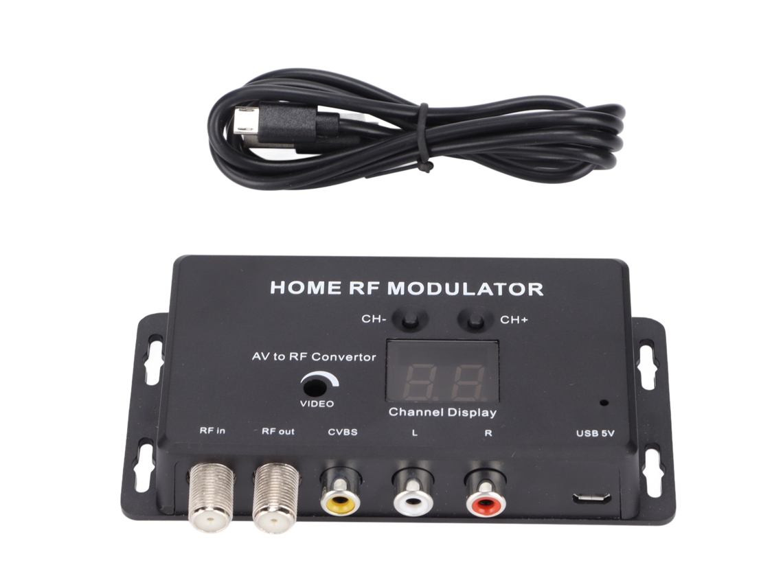Modulador Uhf De Audio Y Vídeo A Canal Rf. Modulador Rf Doméstico Para Reproductores De Dvd, Juegos Y Equipos Digitales