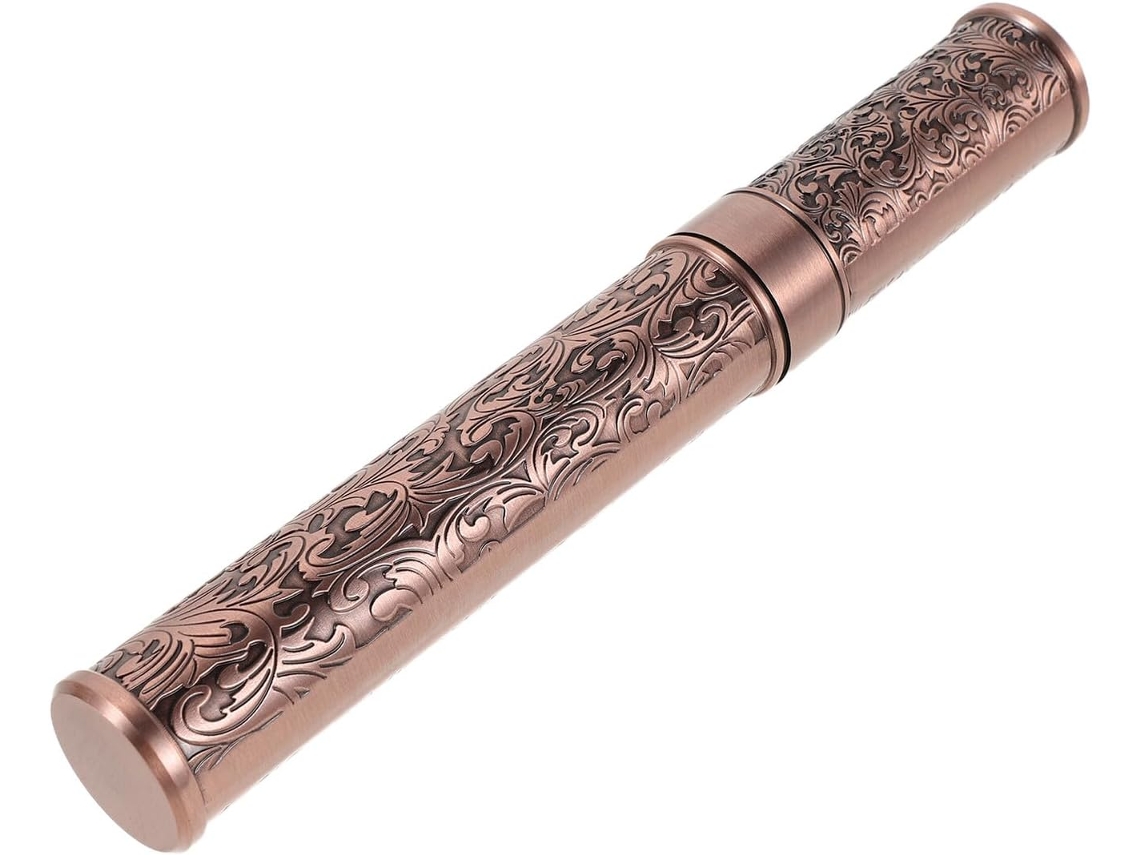 Tubo De Metal De Color Cobre A Prueba De Golpes Para Puros, Estuche Individual Portátil Para Hidratación.