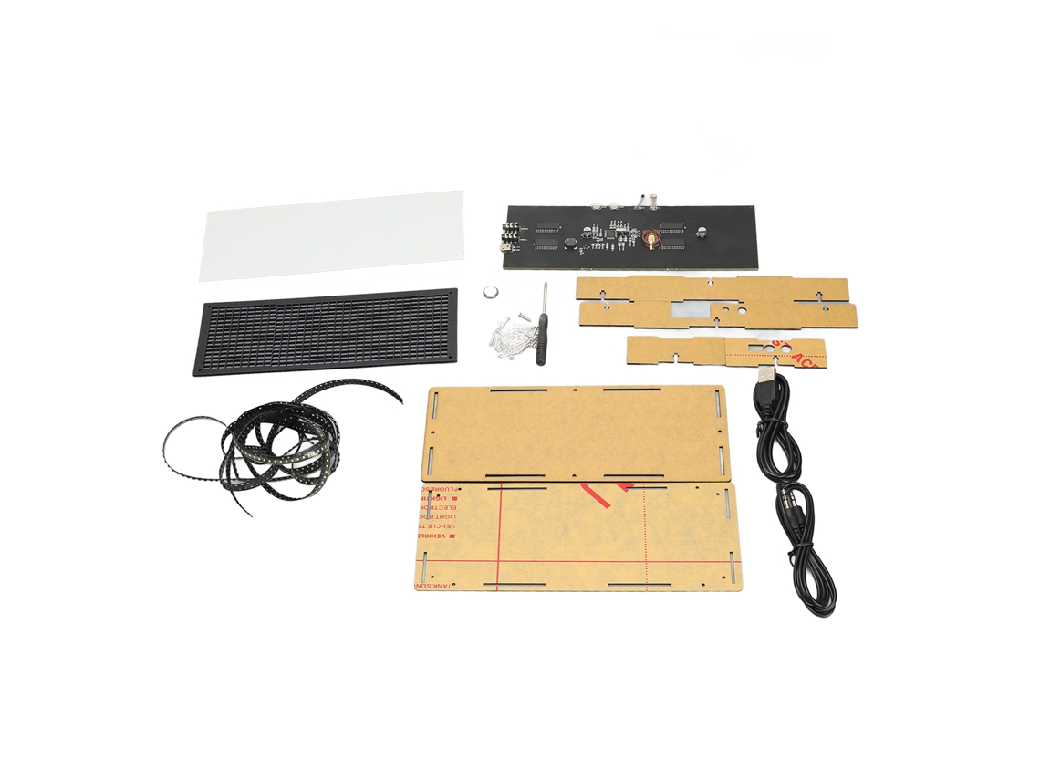 Kit De Bricolaje: Reloj Electrónico Digital Led Con Espectro Musical Y Efectos De Luz.