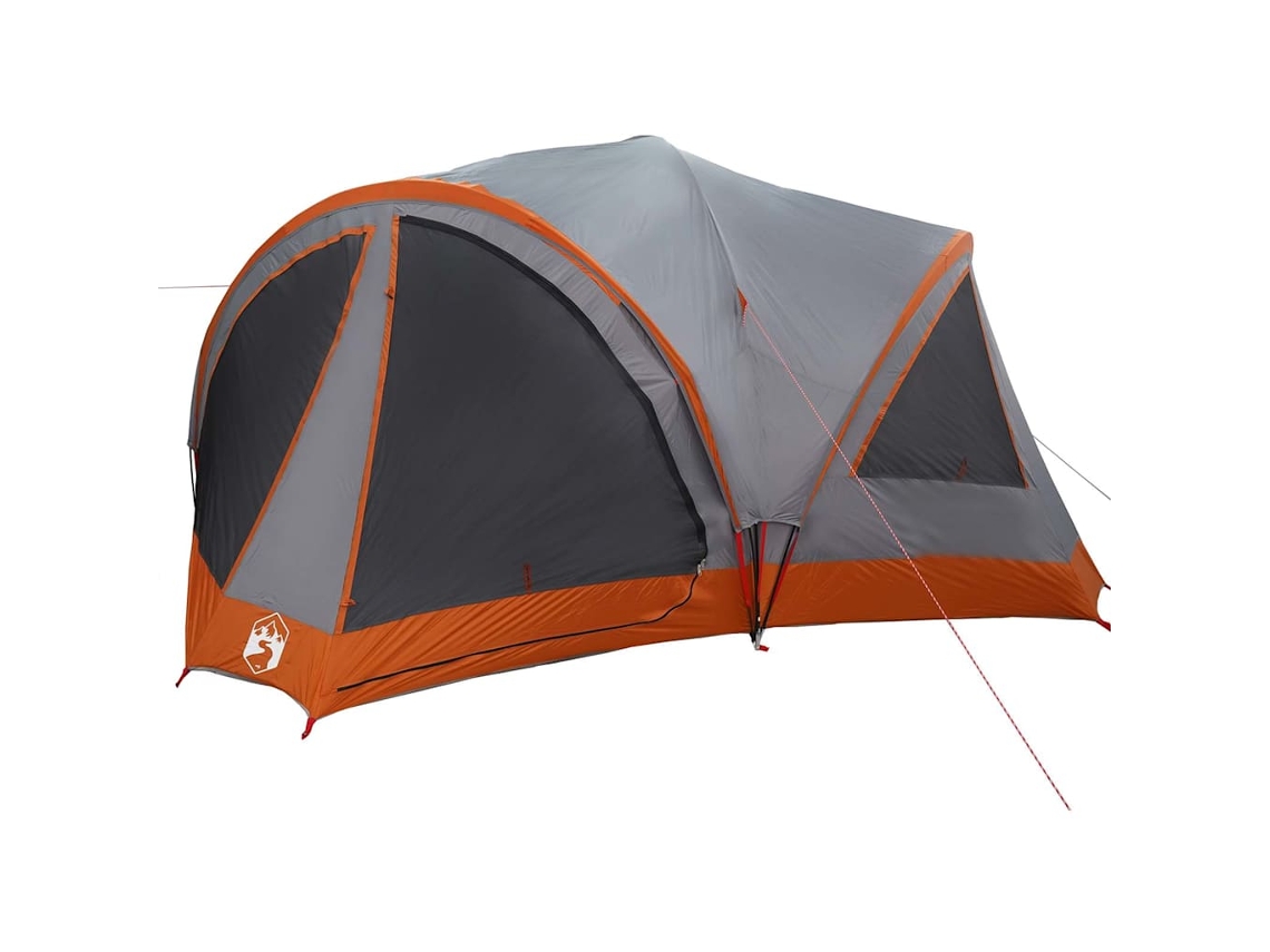 Tienda Familiar Para 10 Personas Con Techo Gris Y Naranja