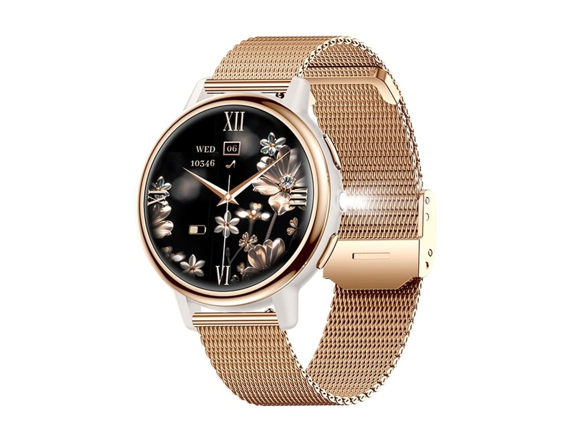 Reloj inteligente Ak88 para mujer, monitor de salud y llamadas Bluetooth Bestvite (rosa)