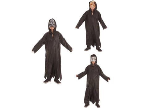 Disfraz Unisex CREACIONES LLOPIS con capa y máscara de terror en 3 modelos diferentes para niños (Tam: 3-5 años)
