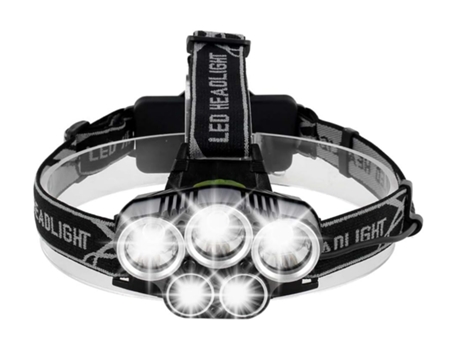 Linterna frontal recargable por Usb, 6 modos, lámpara frontal impermeable, luces de pesca Led para exteriores, linterna frontal negra TURMIN