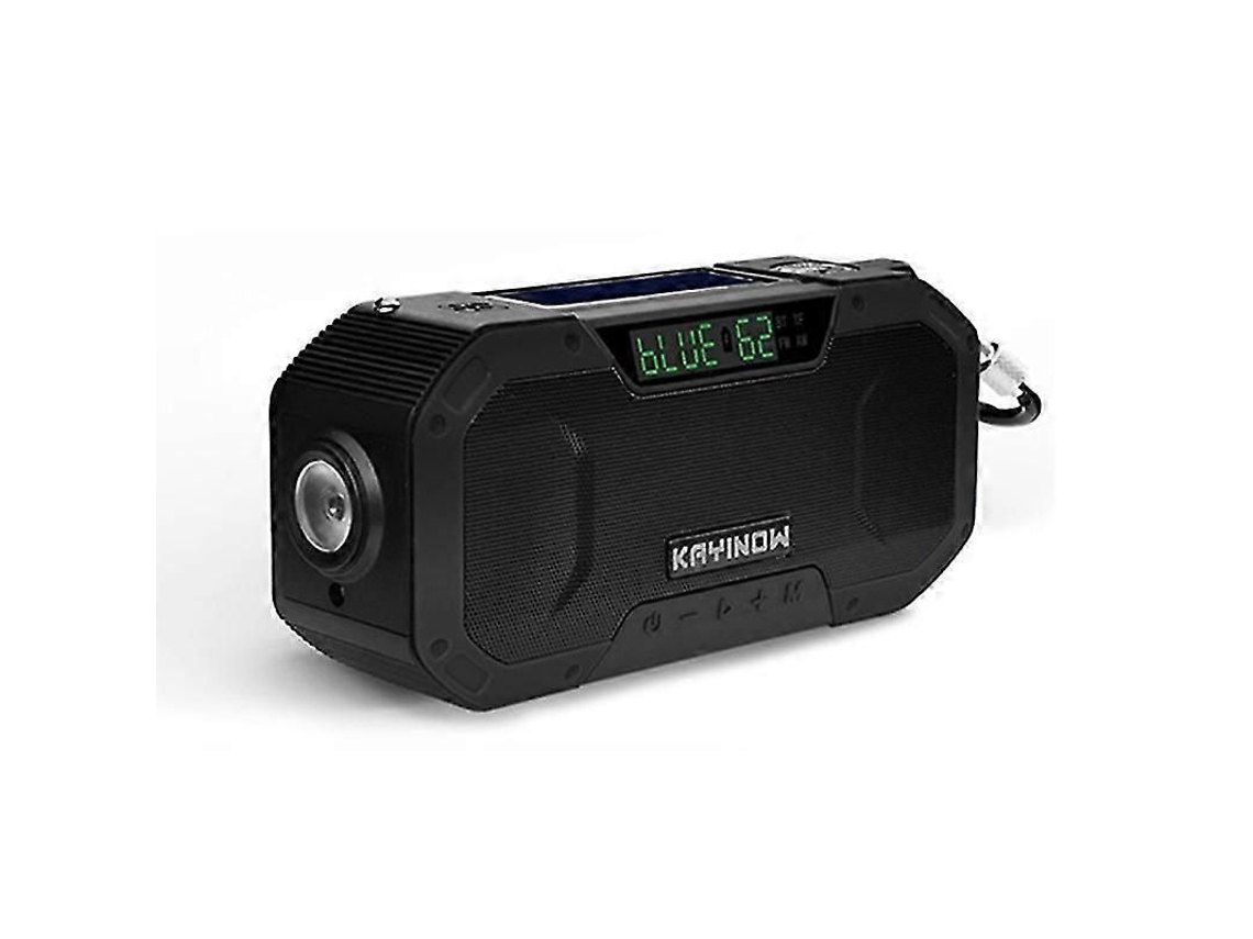Radio de emergencia, altavoz portátil inalámbrico Sepeda, radio meteorológica NOAA para uso doméstico y exterior con AM/FM, radio con manivela (p