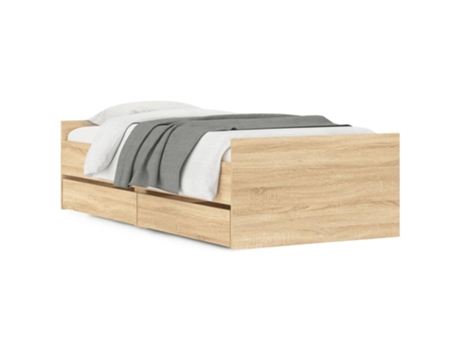 Estructura de cama con cajones VIDAXL roble sonoma (90x190 cm)
