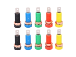10 Conectores Banana Hembra De Latón Abs De 4 Mm Con Aislamiento De Resistencia De 0,24 A Para Equipos Electrónicos.