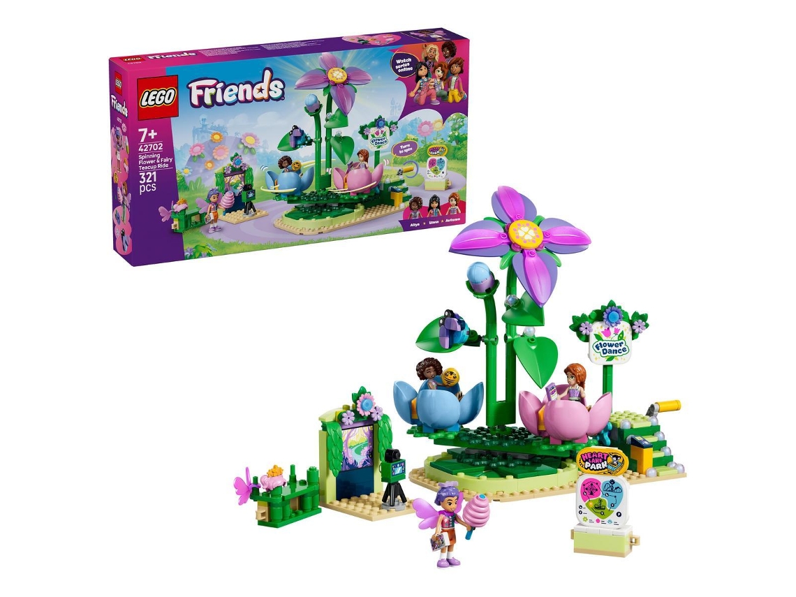 Lego® 42702 Friends Tazas Locas: Flores Y Hadas De Juguete - Parque Temático