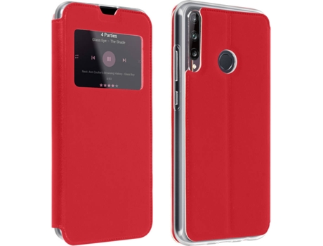 Funda Huawei P40 Lite E AVIZAR Cartera Ventana Rojo