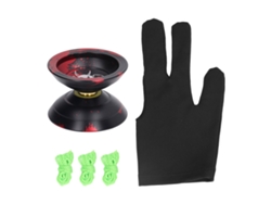 Ats-yo Yo Toy 2 Modos Rotatsivos Trucos De Cuerda Descompresión Yoyo No Responsivo Para Niños Negro Rojo