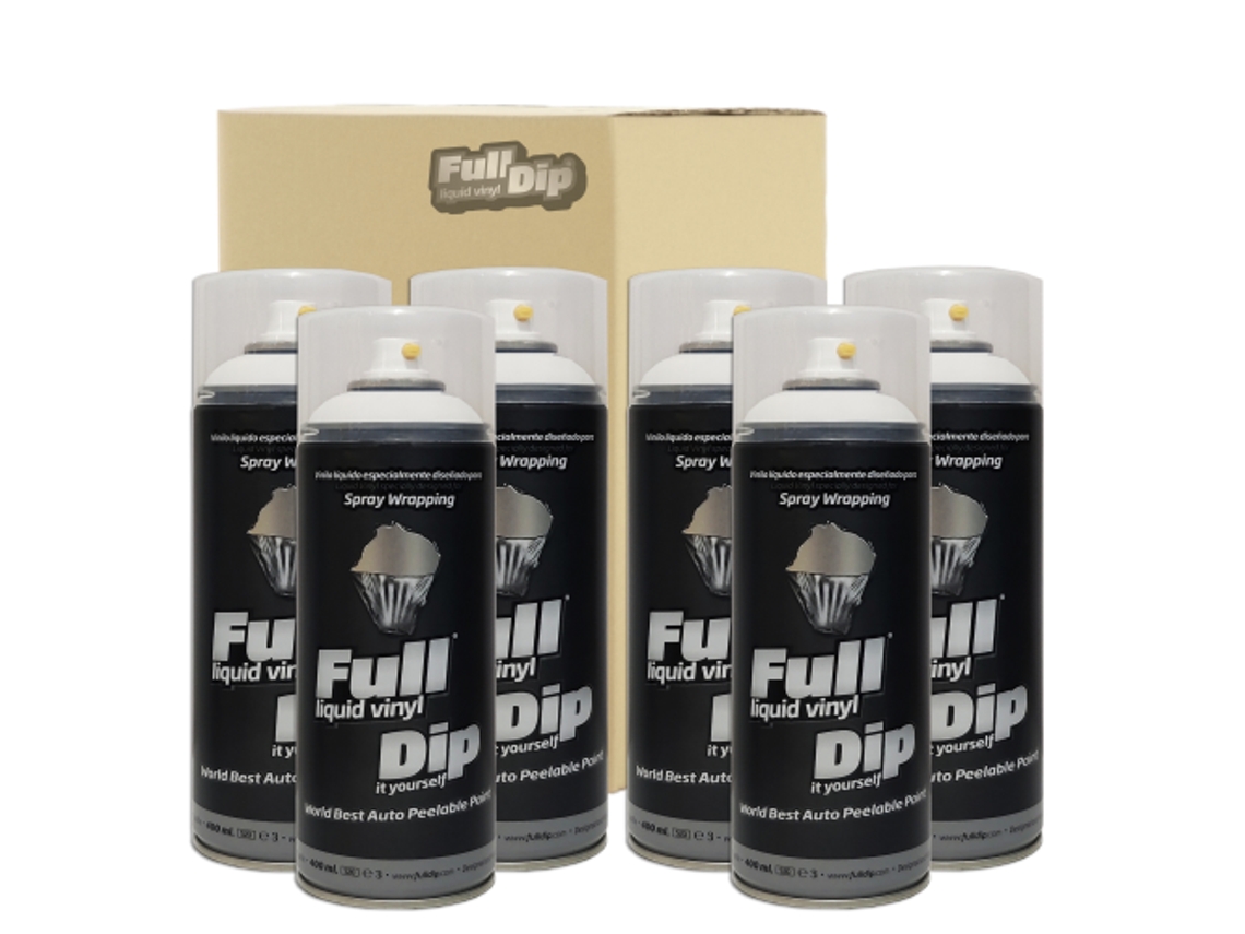 6 X Spray Vinilo Liquido Full Dip Blanco 400 Ml