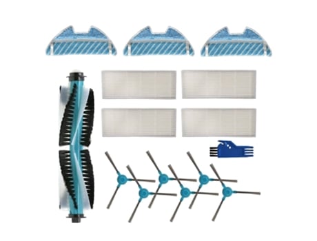Accesorio Para Repuestos Robot Aspirador Cecotec Conga 1490 Pack De 1 Cepillo Principal, 4 Filtros Hepa, 6 Cepillos Laterales, 3 Mopa