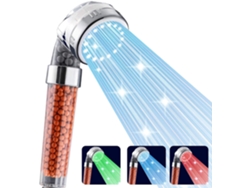 Cabeça de Chuveiro Led Cabeça de Chuveiro Portátil de Alta Pressão com Luzes em Mudança de 7 Cores Filtro de Economia de Água para Pele Seca e Cabel