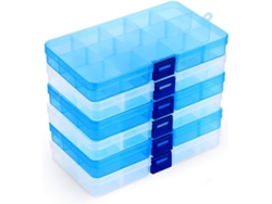 Organizador de joyería divisores ajustables plástico (17x10x14cm) Kofihety
