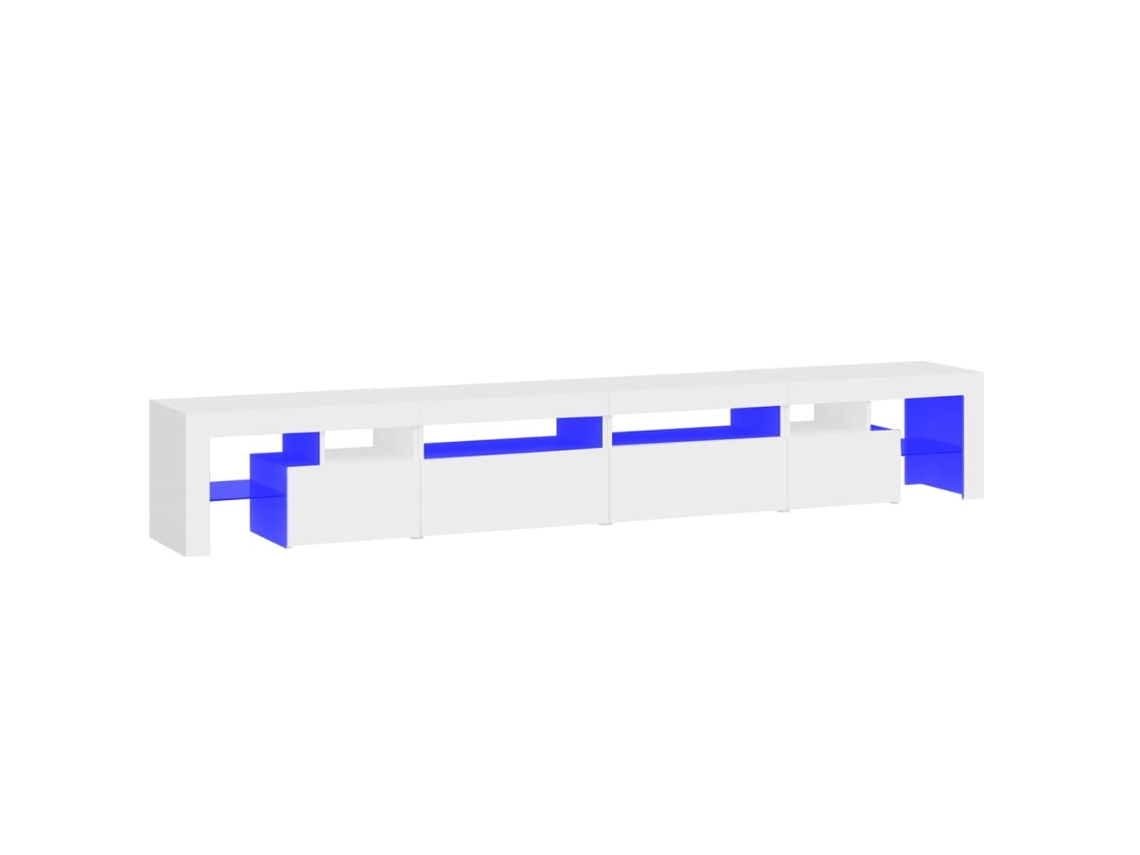 Mueble TV con luces LED 260x36,5x40 cm Blanco MAISON EXCLUSIVE