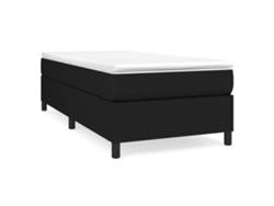 Maison Exclusive - Cama Box Spring Con Colchón Tela Negro 80x200 Cm