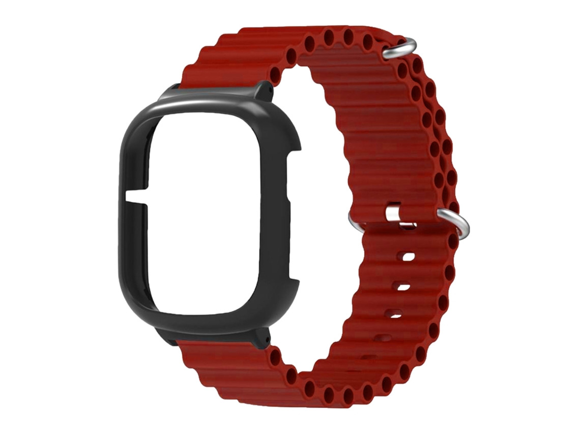 Pulsera De Silicona Con Funda De Policarbonato Integrada, Ajustable, Para Honor 4, Color Rojo Vino.