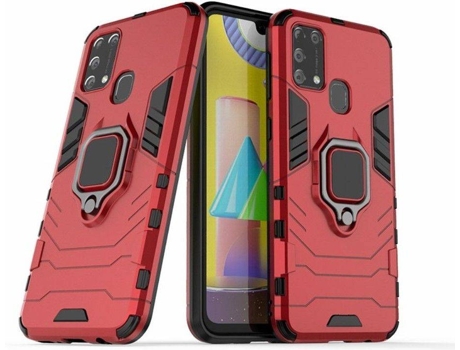 Carcasa Samsung Galaxy M31 HFS-HOUSE Kickstand Rojo